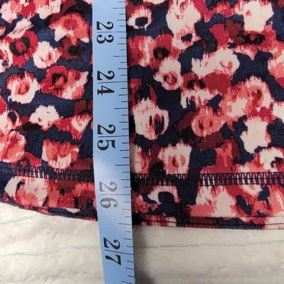 T by Talbots Medium Quarter Zip Pullover Pink Navy Floral UPF 50 Sun Shirt - Picture 6 of 9